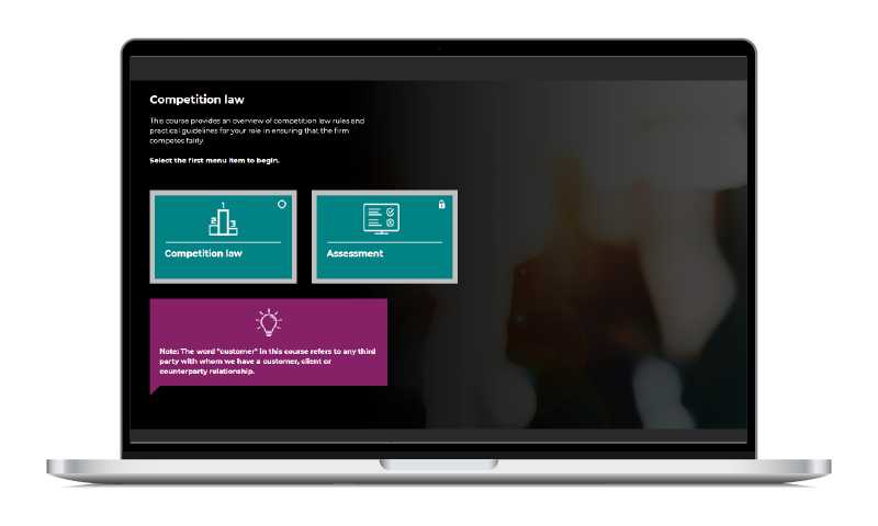 Compliance & ESG Competition Law course screen shot