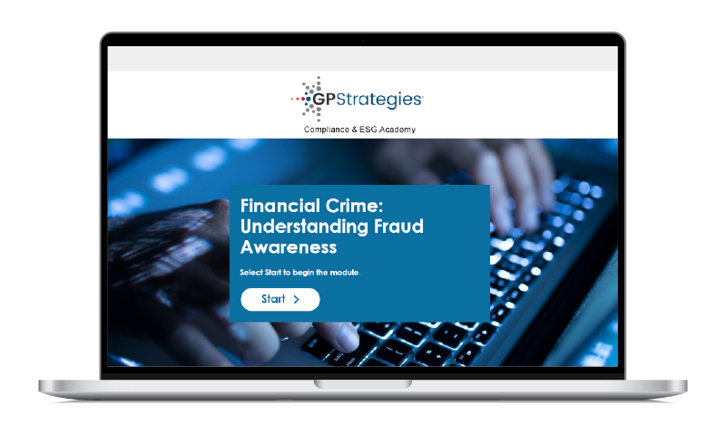 Compliance & ESG Understanding Fraud Awareness course screen shot