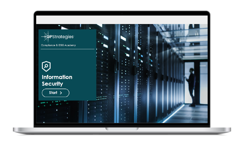 Compliance & ESG Information Security course screen shot