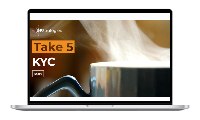 Compliance & ESG Take 5 KYC course screen shot