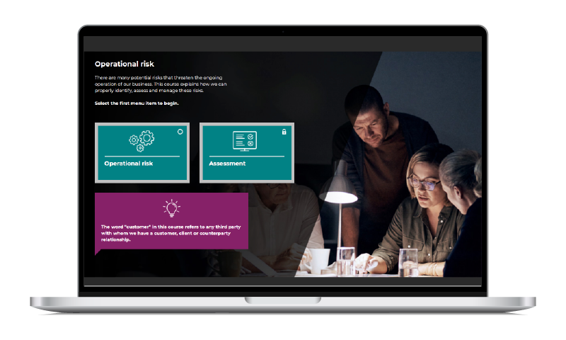 Compliance & ESG Operational Risk course screen shot