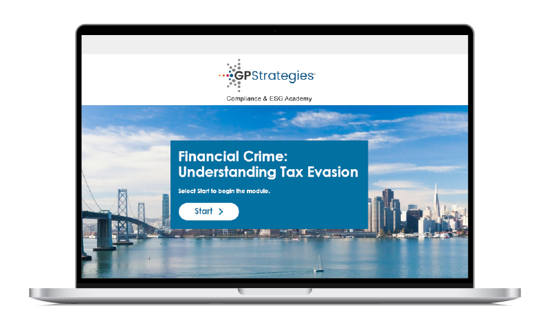 Compliance & ESG Financial Crime Understanding Tax Evasion course screen shot